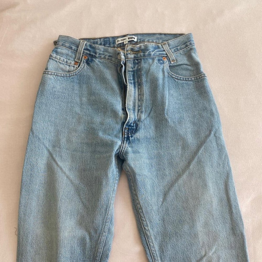 Re/Done Levi's Light Wash Straight Leg Jeans